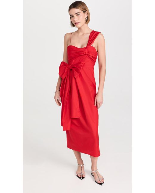 CECILIE BAHNSEN Red Valentina Dress