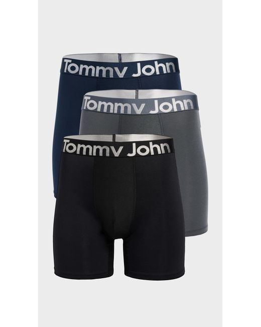 Tommy John Blue 360 Sport 6 Boxer Briefs 3 Pack for men