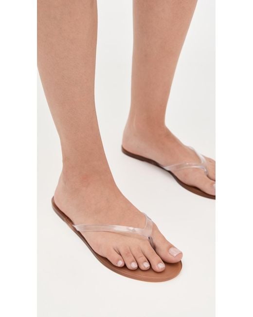 Black Suede Studio Black Crystal Jelly Flip Flops
