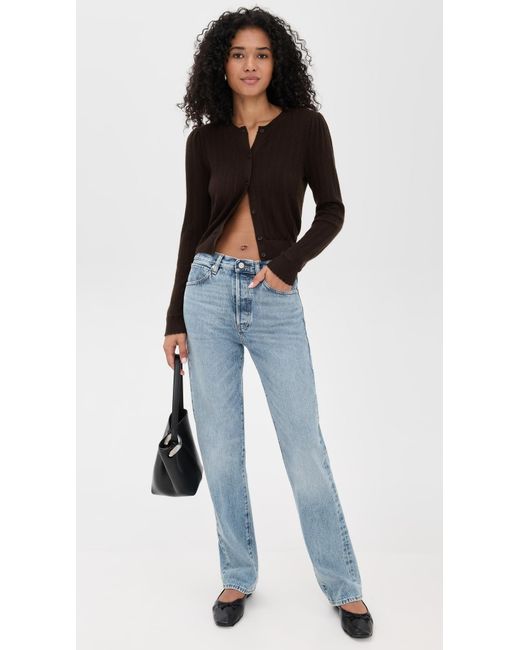 FRAME Black The Ladder Pointelle Cashmere Cardigan