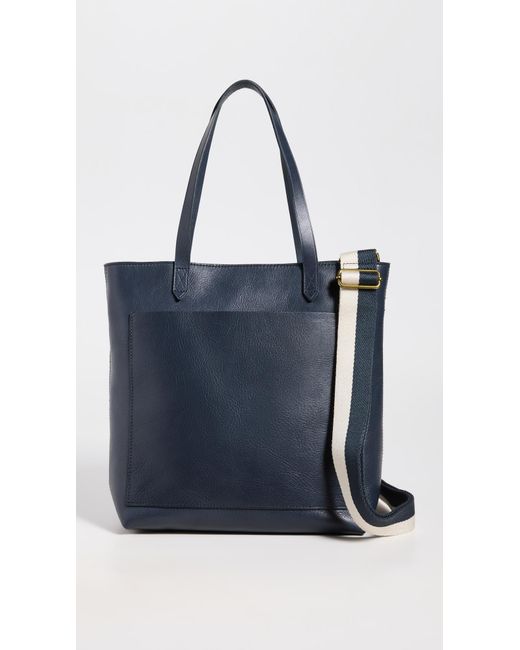 Madewell Leather The Ziptop Medium Transport Tote in Blue Lyst