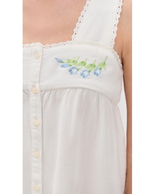 Damson Madder Elspeth Embroidered Nightdress in White | Lyst Damson Madder Elspeth Embroidered Nightdress in White | Lyst