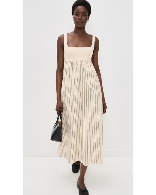 English Factory Women's White Tie Back Knit Combo Striped Dress -  hulwithkids.com