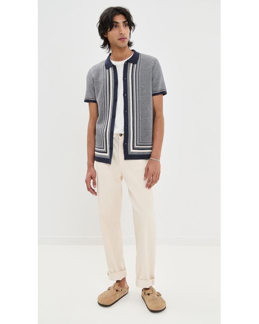 Marine Layer Blue Ethan Sweater Button Down for men
