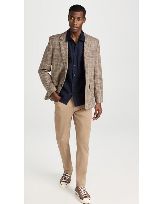 Vince Blue Linen Short Sleeve Shirt for men