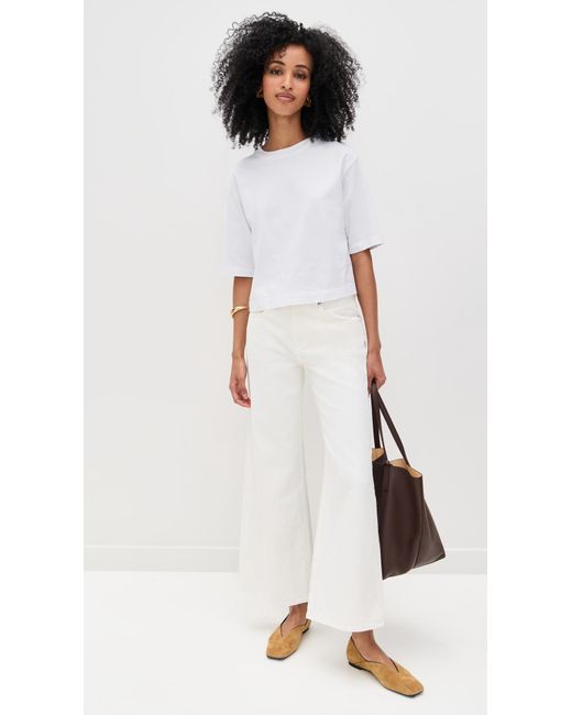 Enza Costa White Supima Structured Tee