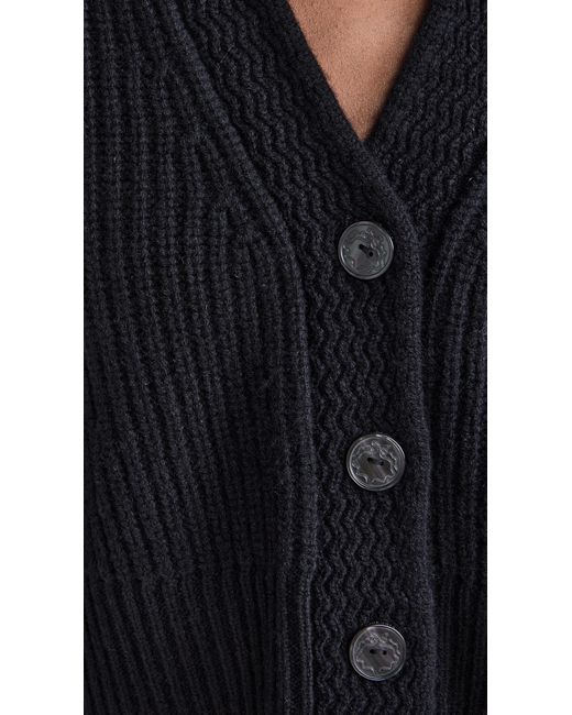 LoveShackFancy Black Avignon Crop Cardigan