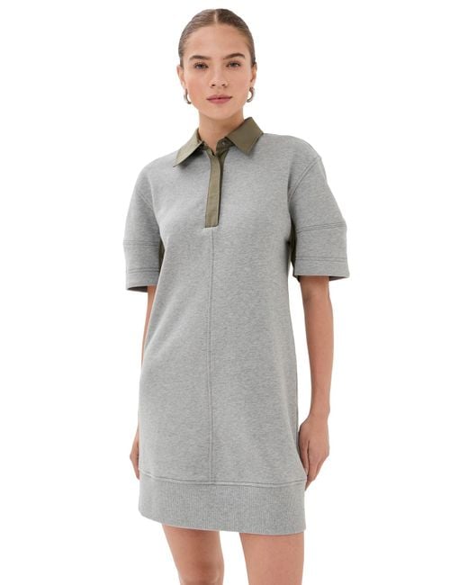 3.1 Phillip Lim Gray Polo Dress With Ripstop Combo Melange