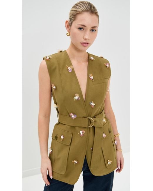 Ulla Johnson Green Twyla Vest
