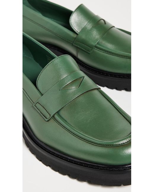 VINNY'S Green Richee Penny Loafers for men