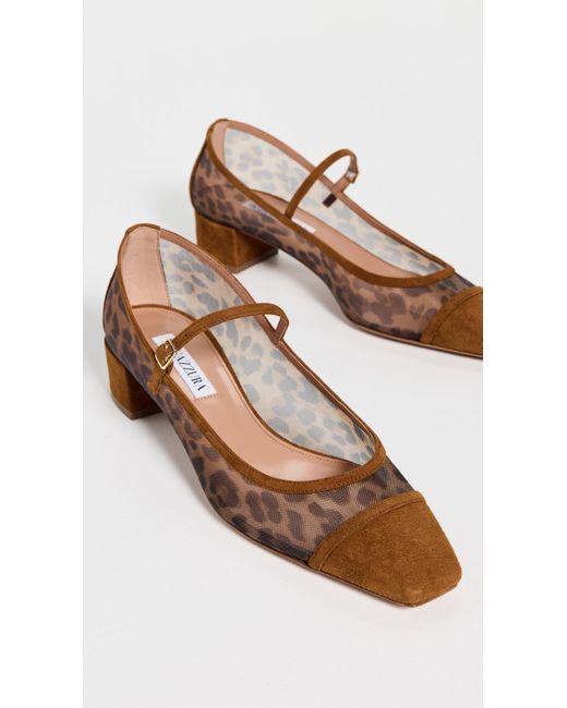 Aquazzura Brown Mayor Mesh Pumps 35Mm