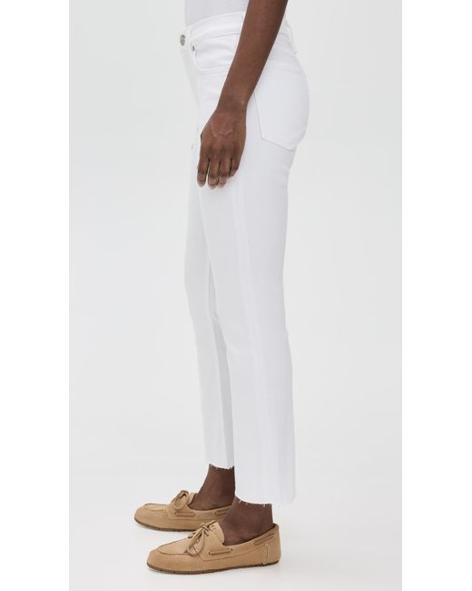 Rag & Bone White Flexi Peyton Mid Rise Ankle Bootcut Jeans