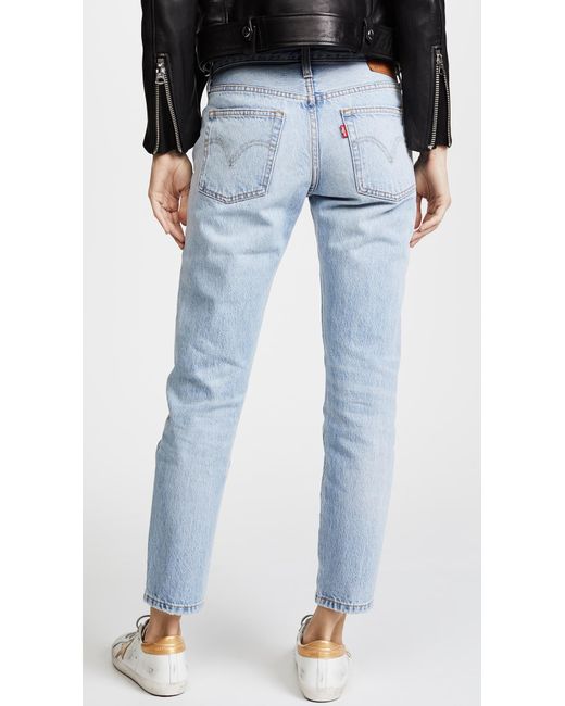 Levi's 501 Tapered Jeans in Blue | Lyst