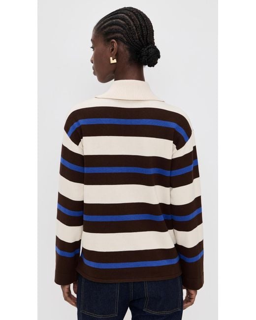 ALIGNE Blue Ester Knitted Rugby Sweater
