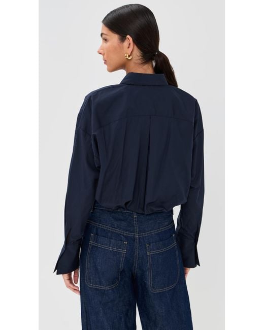 Twp Blue Taken Button Down Top