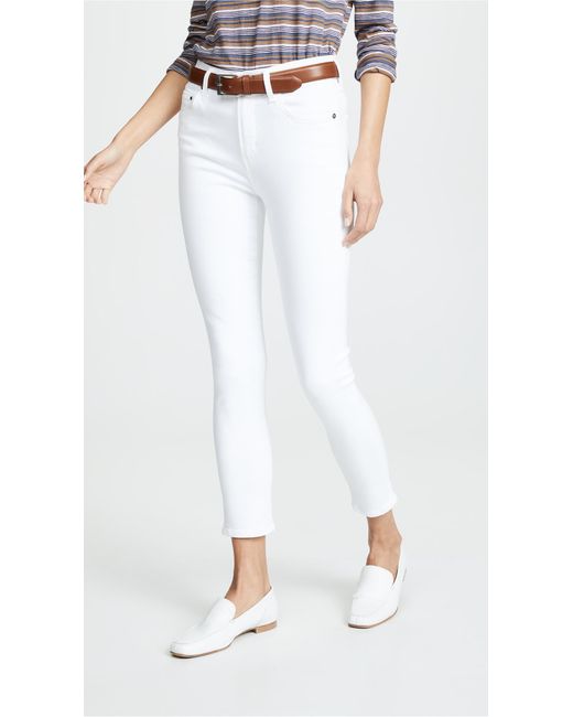 Citizens Of Humanity Denim Rocket Crop High Rise Skinny Jean In Sculpt White Lyst