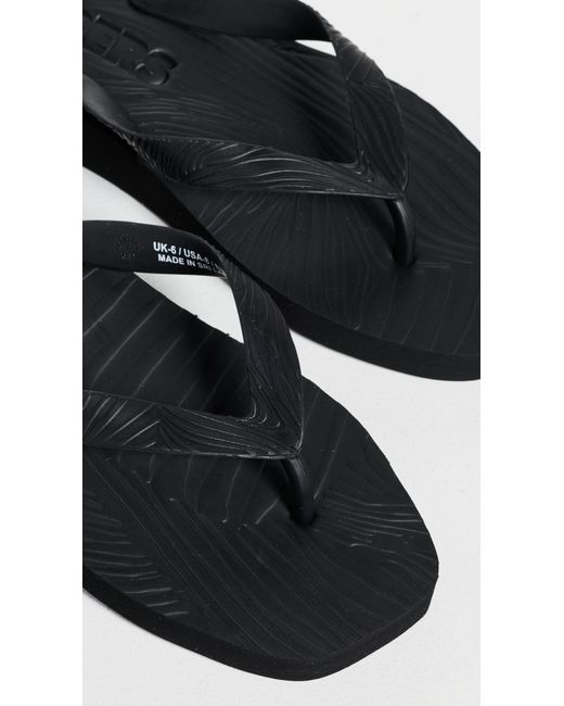 Sleeper Black Platform Flip Flops