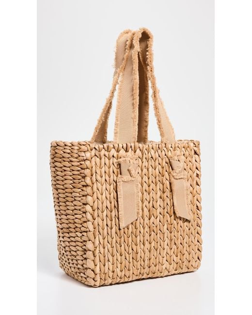 PAMELA MUNSON Natural Petite Isla Bahia Fringe Tote