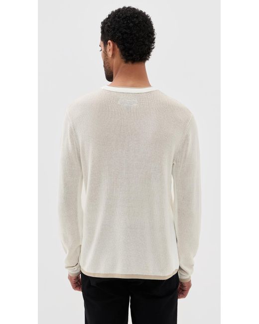 Rag & Bone White Harvey Crew for men
