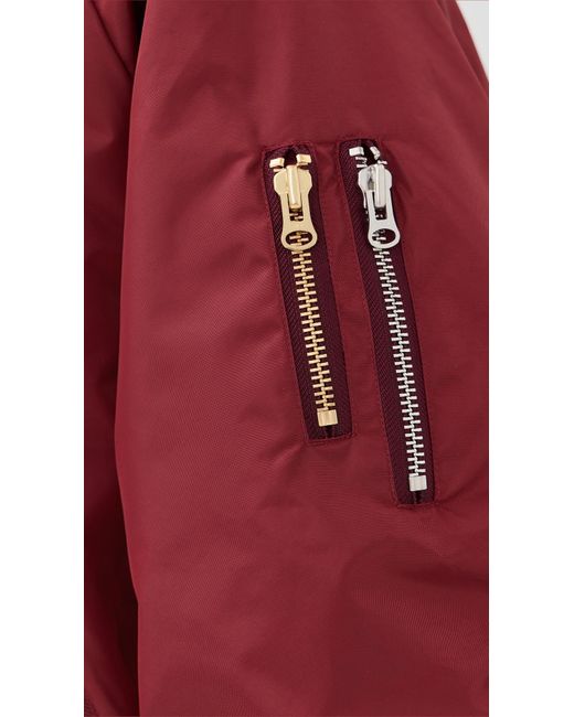 frenken Red Marker Winter Nylon Bomber