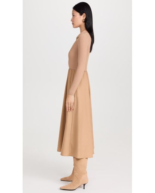 long sleeve knitted dresses LONG SLEEVE STRETCH KNITTED DRESS UK 4 / Black