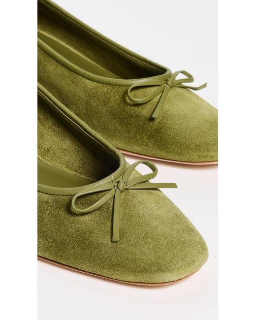 Reformation Green Terry Ballet Pumps