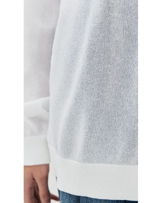 Tibi White Crispy Sweater With Cut Out Detail