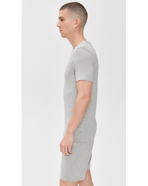 Calvin Klein Multicolor Ultra Soft Modal Sleep Crew Neck T-Shirt for men