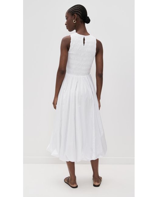 Madewell Selena Poplin Bubble Dress in White | Lyst