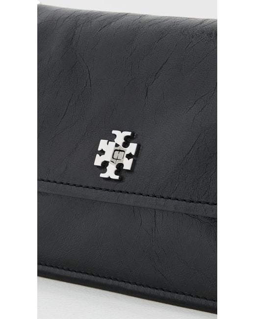 Tory Burch Black Kira Turnlock Shoulder Bag