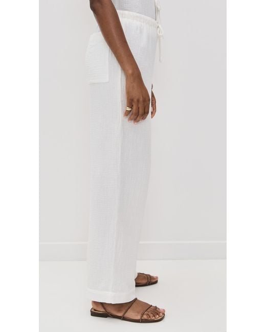 Wayf White Ani Drawstring Pants