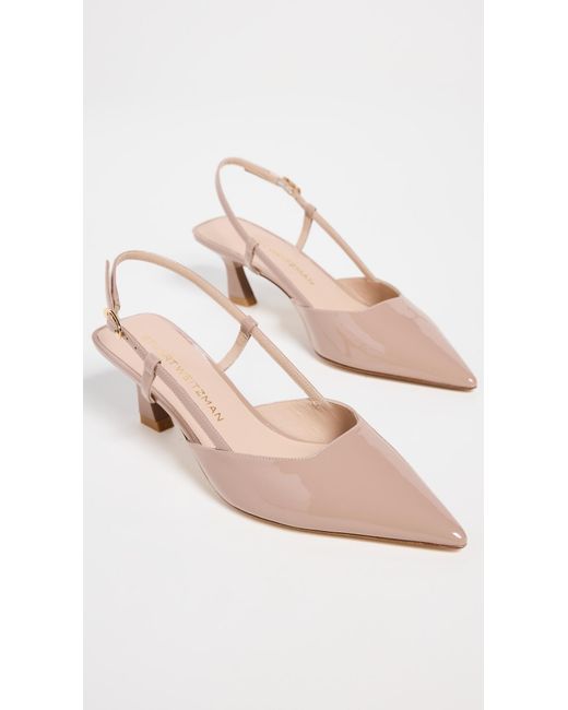 Stuart Weitzman Black Vinnie Slingback Heels 50Mm