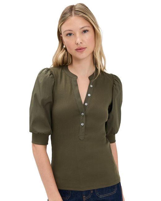 Veronica Beard Green Coralee Top