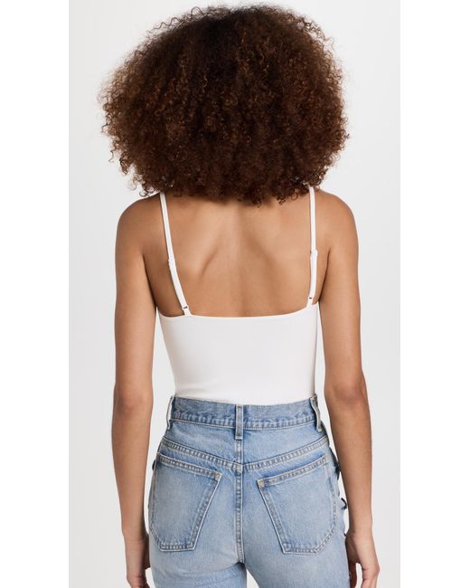 Commando Blue Neoprene Cami Thong Bodysuit