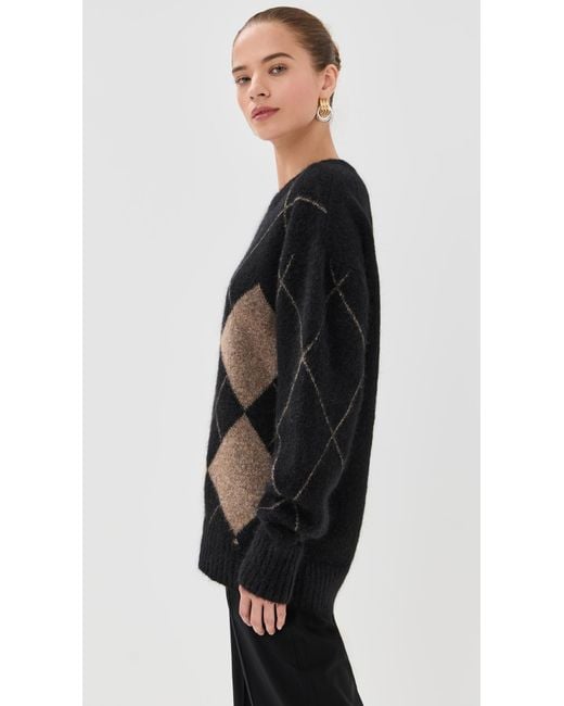 frenken Black Argyle Sweater