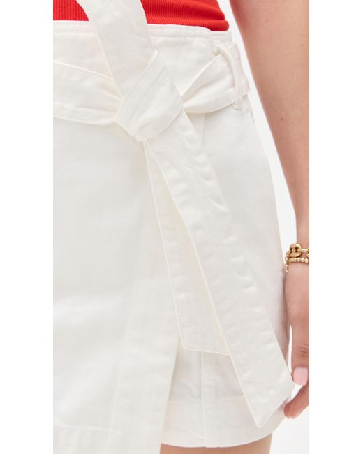 Veronica Beard White Agee Skort