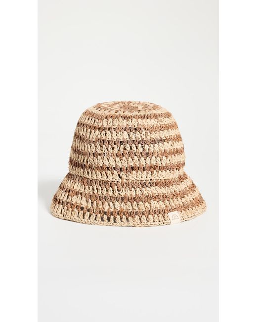 Loeffler Randall Natural Jocelyn Raffia Bucket Hat
