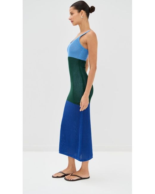 STAUD Jessica Maxi Dress in Blue | Lyst