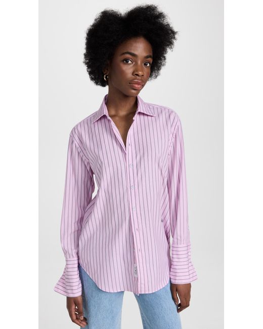 Rag & Bone Diana Striped Shirt in Purple | Lyst