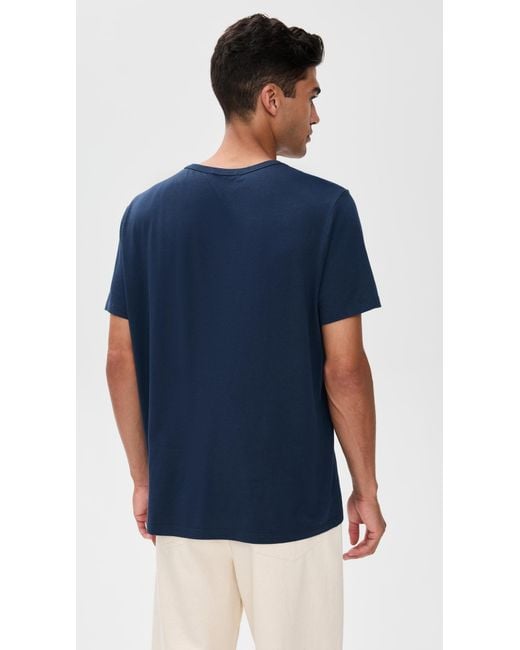 Marine Layer Blue Signature Crew Tee for men