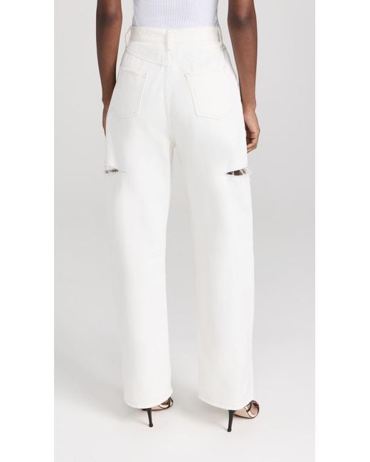 Maison Margiela White Denim Jeans With Slash Details