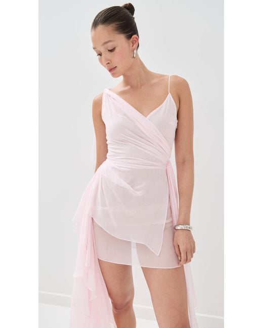 laquan smith pink dress Sequined turtleneck minidress in pink - La Quan Smith