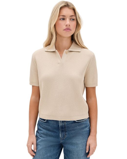 Vince Blue Ribbed Polo