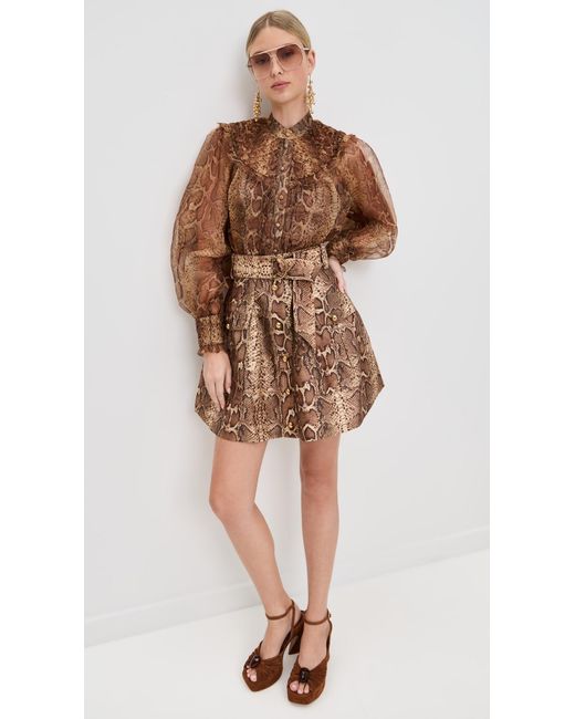 Zimmermann Multicolor Hypnotic Utility Mini Skirt