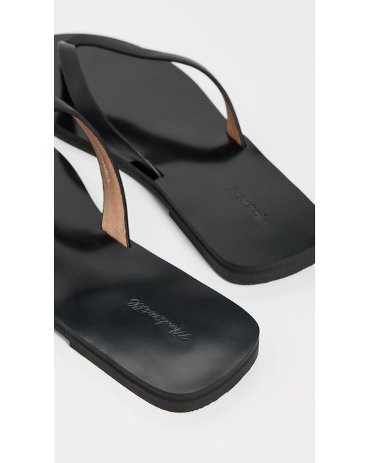 Madewell Black The Gabi Thong Slide Sandal