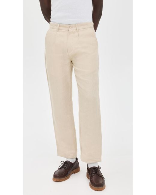 Far Afield Natural Ryder Linen Pants for men