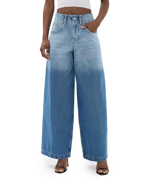 Dion Lee Blue Faded baggy Jeans