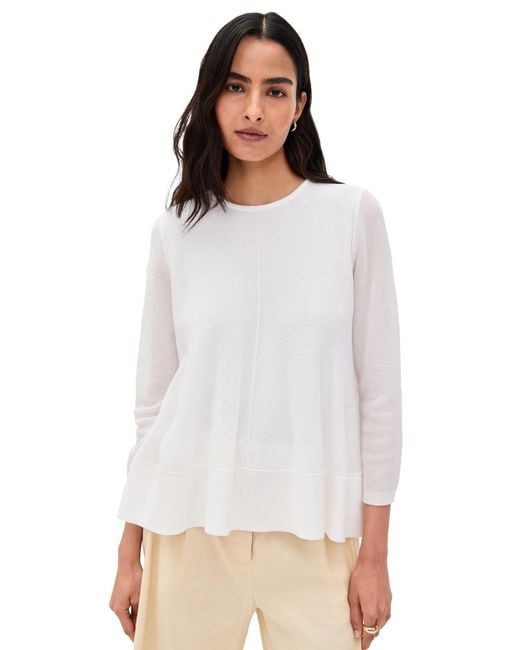 Vince White A-Line Crew Neck