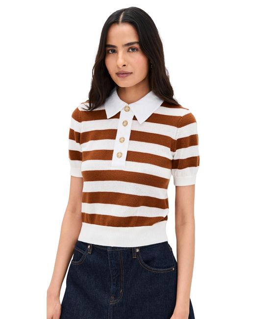 FRAME Red The Bold Stripe Polo