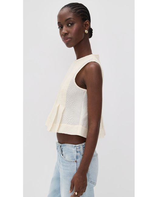 Sea Black Fayetta Embossed Tank Top